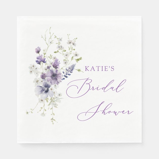 Lila + Lavendel Party Napkins Serviette (Vorderseite)