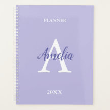 Lila Lavendel-Personalisiert-Monogram-Planer