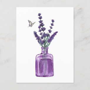 Lila Lavendel Postkarte