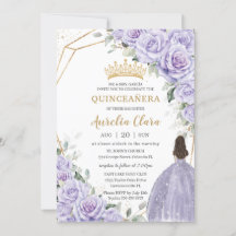 Lila Lavendel-Prinzessin Gold Quinceañera