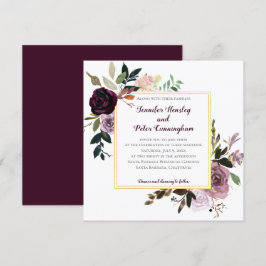 Lila Lavendel Rosa | Square Wedding Einladung