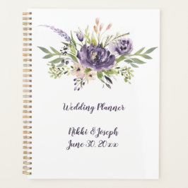 Lila Lavendel Taupe Peonies and Greenerity Wedding Planer