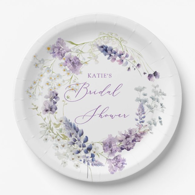 Lila + Lavendel Teller für Blumenpapier (Vorderseite)