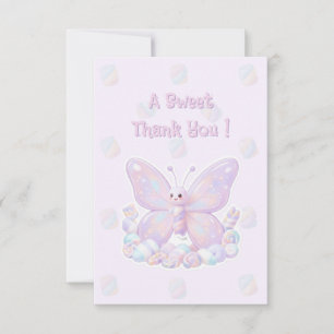 Lila Lavendel Traum Schmetterling Baby Shower Dank Dankeskarte