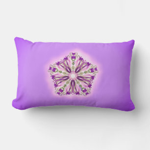 *~* lila Lavendel u. rosa Stern-BandMandala Lendenkissen