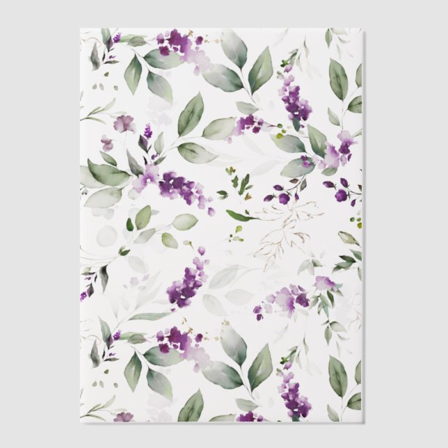 Lila Lavendel- und Grünflächen-Vellum Overlay (Vorderseite)
