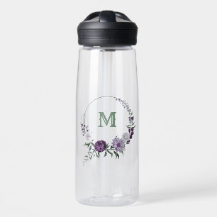 lila Lavendel und weiße Blume Trinkflasche