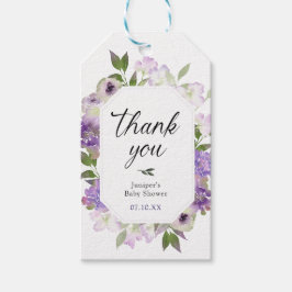 Lila Lavendel Vielen Dank Baby Dusche Geschenketik Geschenkanhänger