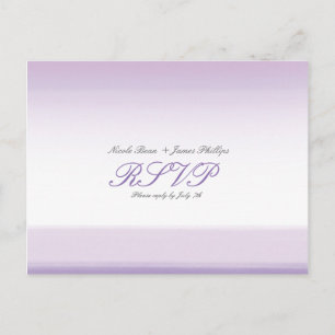 Lila Lavendel Wasserfarbe-RSVP-Hochzeitspostkarte Einladungspostkarte
