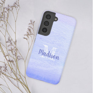 Lila Lavendel-Wasserfarbe Süße Anfangsbuchstabe Na Samsung Galaxy Hülle