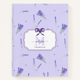 Lila Lavendel Wildblumen Botanisch Notizbuch