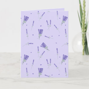 Lila Lavendel Wildblumen Floral Botanisch Karte