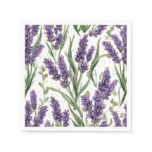Lila Lavendelblüten Aquarell Botanisch