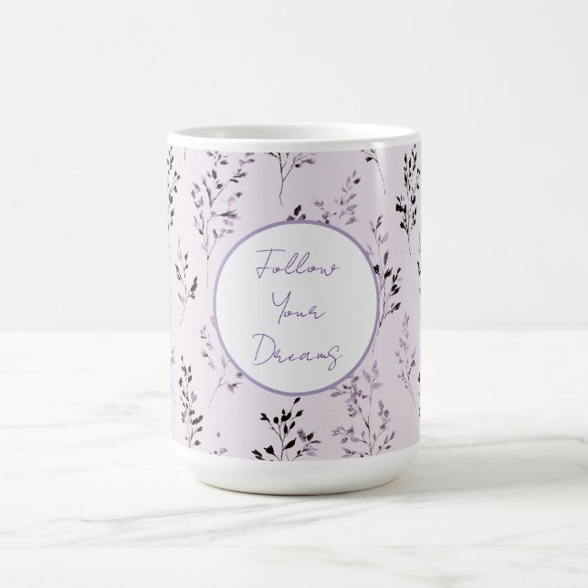 Lila Lavendelblüten   Kaffeetasse (Mittel)