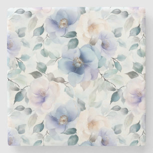 Lila Lavendelcreme-Blume Steinuntersetzer