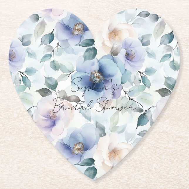 Lila Lavendelcreme-Blume Untersetzer (Vorderseite)