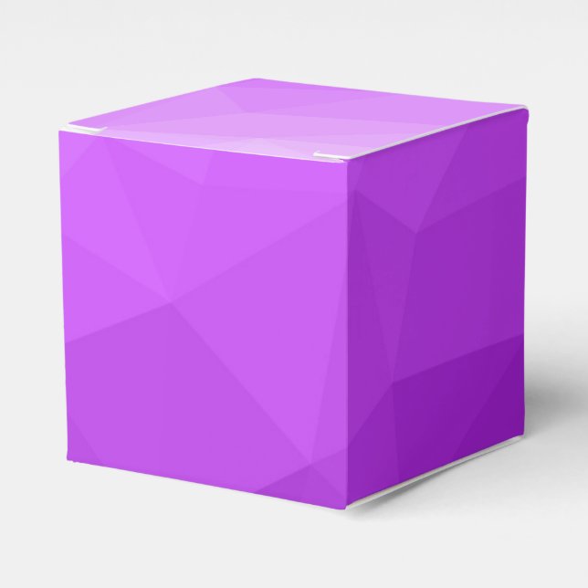 Lila Lavendelgefälle geometrisches Messmuster Geschenkschachtel (Vorderseite)