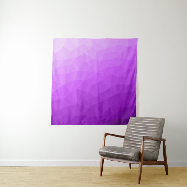 Lila Lavendelgefälle geometrisches Messmuster Wandteppich (Beispiel)