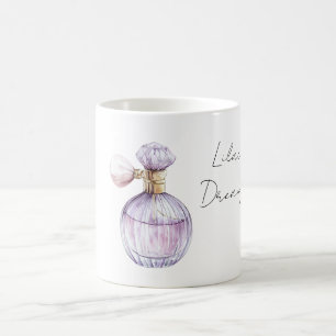 Lila Lavendelparfümflasche Kaffeetasse