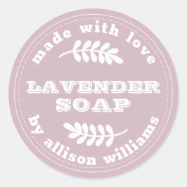 Lila Lavendelseife Runder Aufkleber