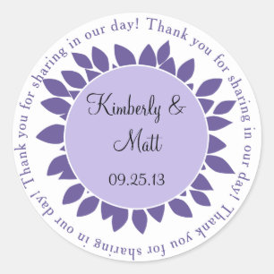 Lila Lavender Blume Petals Gastgeschenk Hochzeit S Runder Aufkleber