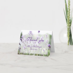 Lila Lavender Bohemisch Wedding Danke Karten