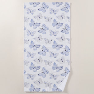 Lila Lavender Butterfliegen Strandtuch