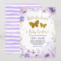 Lila Lavender Butterfly Kisses und Baby Wish