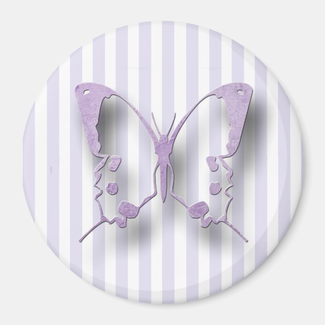 Lila Lavender Butterfly Magnet (Vorne)