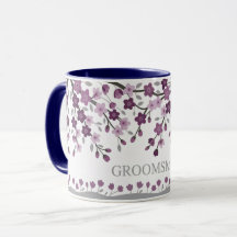 Lila Lavender Cherry Blossom Trauzeugen Tasse