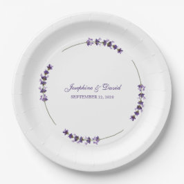 Lila Lavender Lilac Blume Hochzeitsessen Pappteller