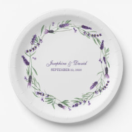 Lila Lavender Lilac Blume Hochzeitsessen Pappteller