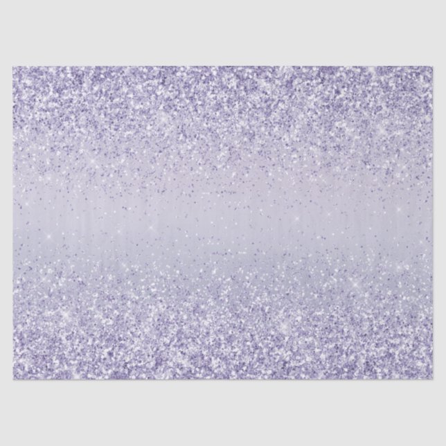 Lila Lavender Ombre Glitzer Sparkasse Seidenpapier (Vorderseite)