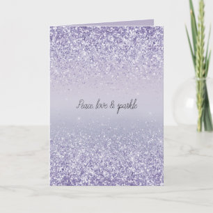 Lila Lavender Ombre Glitzer Sparkle Karte