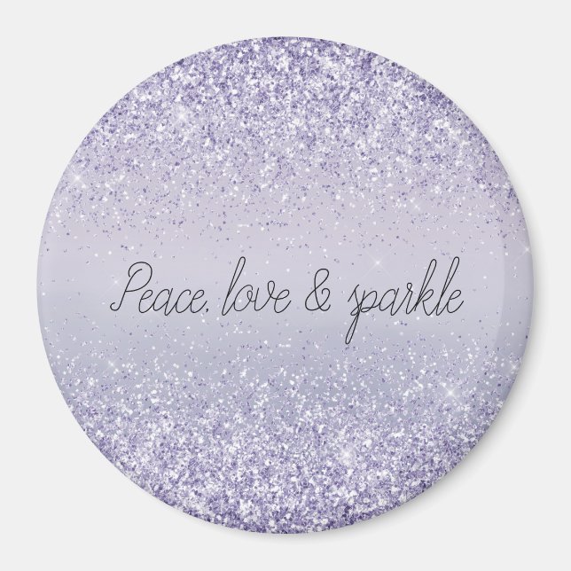 Lila Lavender Ombre Glitzer Sparkle Magnet (Vorne)