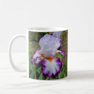 Lila, Lavender & White Iris Tasse