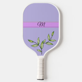 Lila Leaf-Monogramm-Paddel Pickleball Schläger