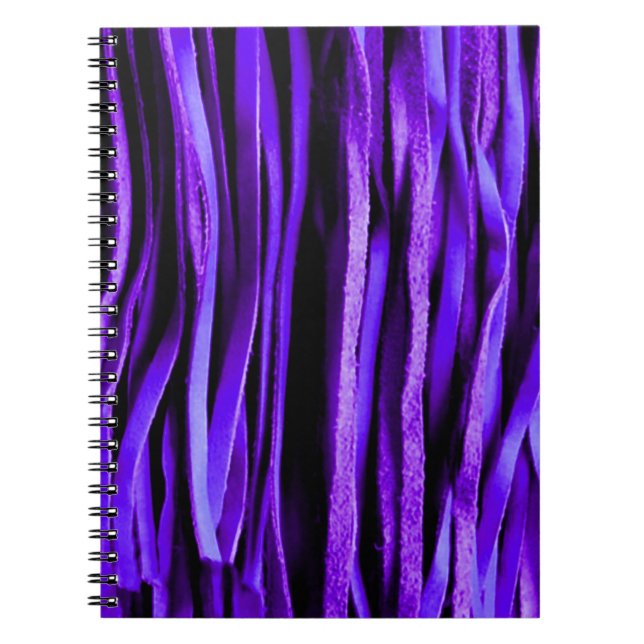 Lila Leder Fringe Spaß und Extravagantes Notebook Notizblock (Vorderseite)