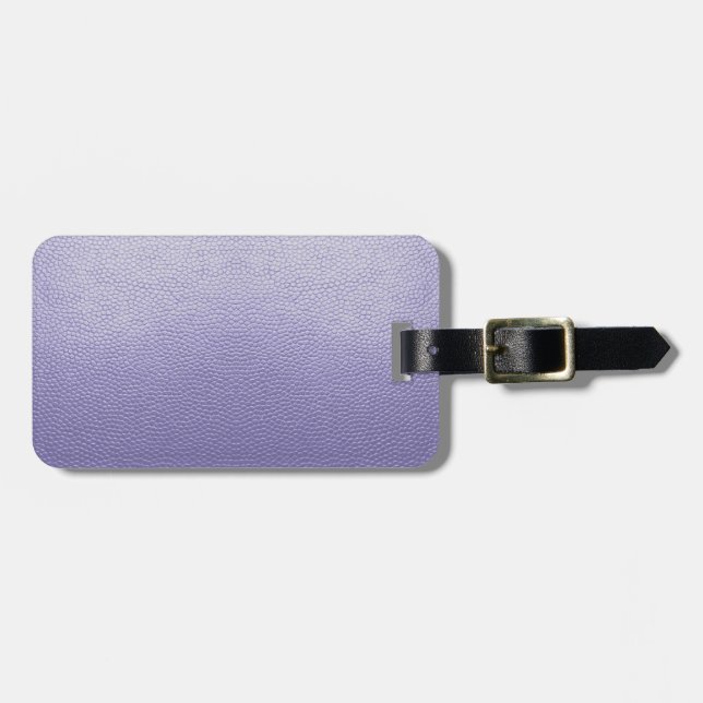 Lila Leder Gepäckanhänger (Vorderseite horizontal)