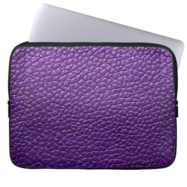 Lila Ledermuster Laptopschutzhülle (Vorderseite)