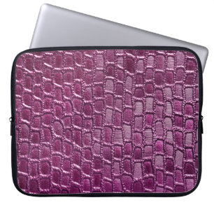 Lila Lederstruktur Laptopschutzhülle