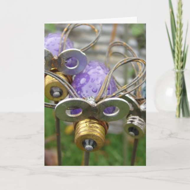 Lila leichte Insekten, Geburtstag Karte (Vorderseite)