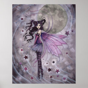 Lila Leidenschaft Gothic Feen Poster