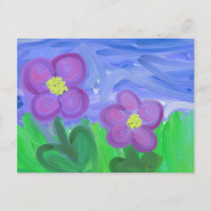 Lila Leidenschaft Postkarte