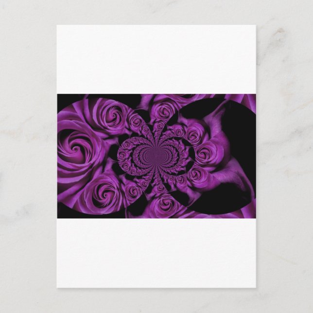 Lila Leidenschaft: Royal Romance Rose Feiertagspostkarte (Vorderseite)
