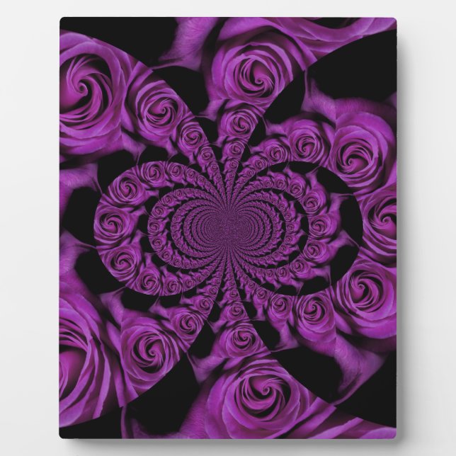 Lila Leidenschaft: Royal Romance Rose Fotoplatte (Vorderseite)
