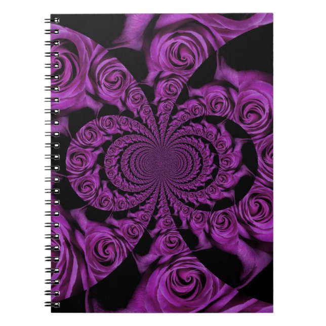 Lila Leidenschaft: Royal Romance Rose Notizblock (Vorderseite)