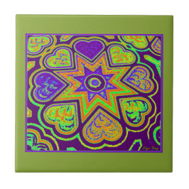 'Lila Leidenschaft' Trivet/Tile Fliese