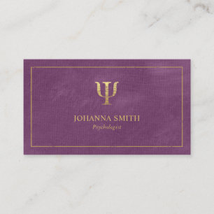 Lila Leinwand Golden Frame Psychologin Psi Symbol Terminkarte