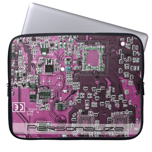 Lila Leiterplattenplatine Laptopschutzhülle (Vorderseite)